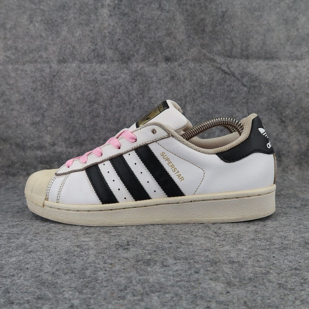 Adidas Shoes Kids 7 Sneakers Superstar Lifestyle Classic White Black Casual Low - Picture 5 of 14